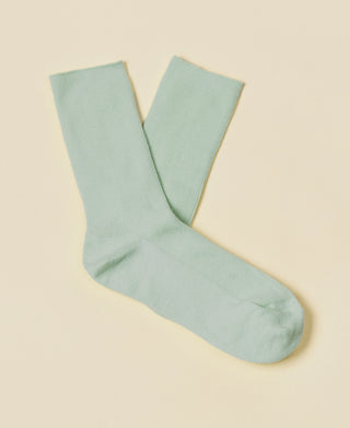 Women's Thin-Ribbed Cotton Socks Breeze - Seafoam
