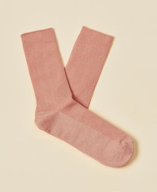 Women's Thin-Ribbed Cotton Socks Breeze - Peach