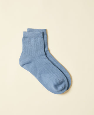 Women's Cotton Ankle Socks - Slateblue