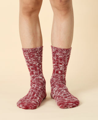 Men's Mélange Rugged Socks - Red