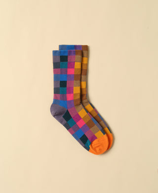 Women's Multi Colors Carreaux Socks
