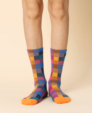 Women's Multi Colors Carreaux Socks