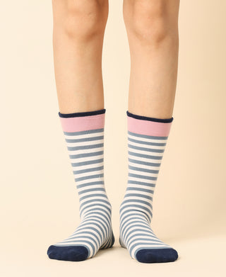 Women's Striped Ocean Cotton Socks