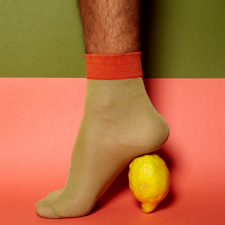 Women's Sheer Socks Noe - Olive
