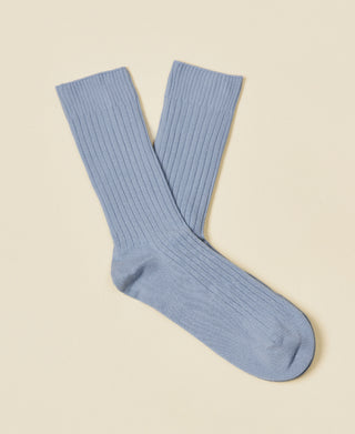Women's Organic Cotton Ribbed Socks Journal - Iceblue