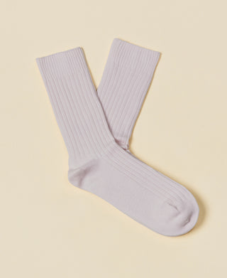 Women's Organic Cotton Ribbed Socks Journal - Salt