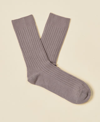 Women's Organic Cotton Ribbed Socks Journal - Latte