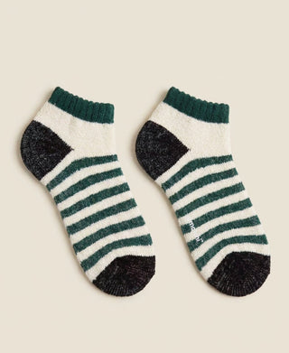 Women's Mousse Striped Terry Cotton Ankle Socks