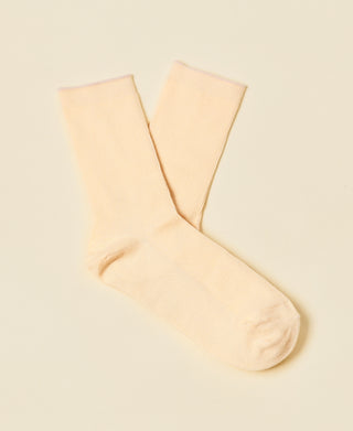 Women's Thin-Ribbed Cotton Socks Breeze - Apricot