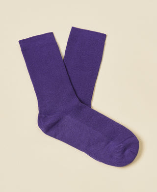 Women's Thin-Ribbed Cotton Socks Breeze - Amethyst