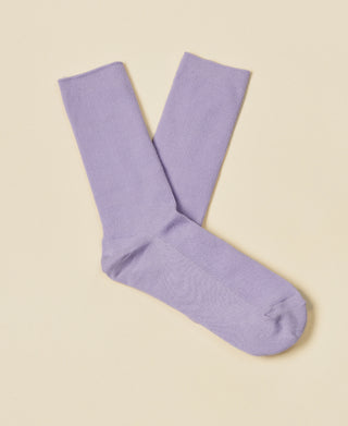 Women's Thin-Ribbed Cotton Sock Breeze - Lavender