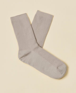Women's Thin-Ribbed Cotton Socks Breeze - Oyster