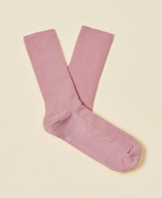 Women's Thin-Ribbed Cotton Socks Breeze - Blush