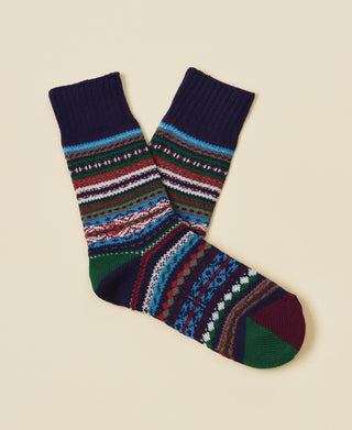 Unisex Fair Isle Vintage Socks Iona