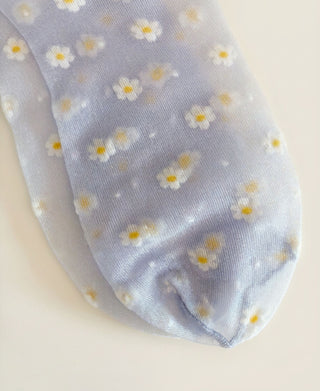 Daisy Sheer Floral Crew Socks
