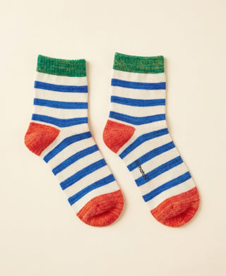 Striped Cotton Crew Socks