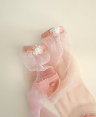 Petal Sheer Crew Socks