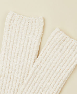 Unisex Off-white Loop Yarn Socks
