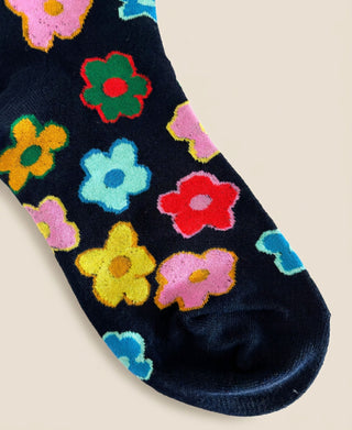Pop Garden Floral Cotton Crew Socks