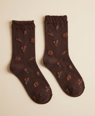 Willow Bloom Ruffle Crew Socks