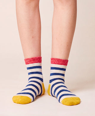 Striped Cotton Crew Socks
