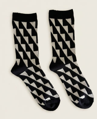 Mosaic Geometric Crew Socks