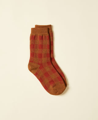 Women's Checkered Socks Ruby