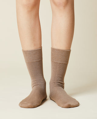 Women's Wool Crew Sock Clyde - Taupe