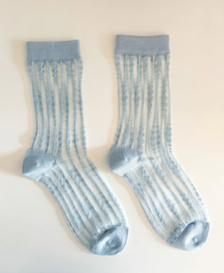 Dotted Veil Sheer Crew Socks