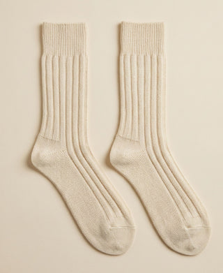 Unisex Triple-Yarn 3×3 Rib Soft Crew Socks