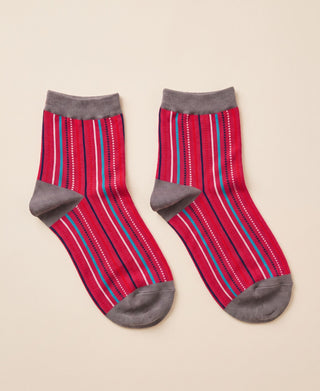 Women’s Cotton Ankle Socks  Funky Stripe