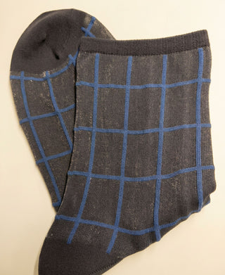 Glimmer Grid Sheer Socks