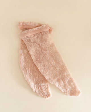 Floral Lace Ruffle Ankle Socks Rosset
