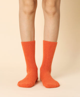 Women's Wool Crew Sock Mimi - Tangerine