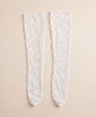 Floral Lace Knee-High Socks