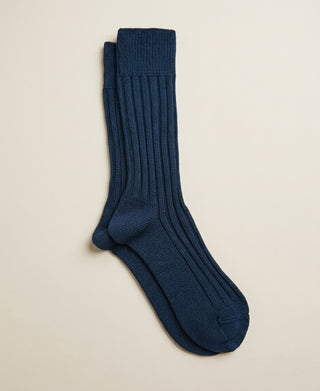 Unisex Triple-Yarn 3×3 Rib Soft Crew Socks