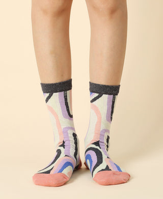 Women's Abstractionist Sheer Socks