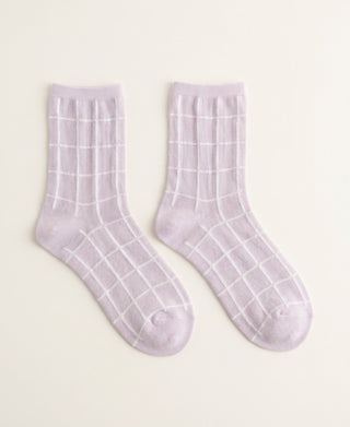 Glimmer Grid Sheer Socks
