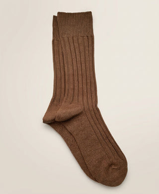 Unisex Triple-Yarn 3×3 Rib Soft Crew Socks