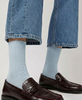 Women's Mercerized Rib Socks Audrey