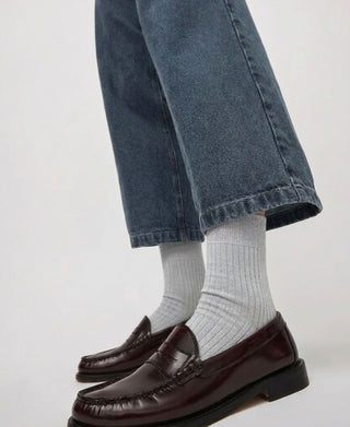 Women's Mercerized Rib Socks Audrey