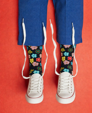 Pop Garden Floral Cotton Crew Socks