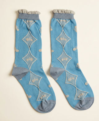 Atlas Relief-Knit Cotton Crew Socks