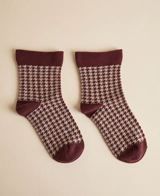 Women's Soft Houndstooth Crew Socks