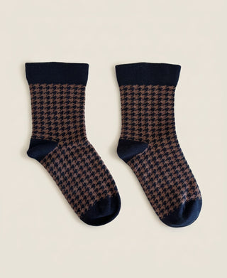 Women's Soft Houndstooth Crew Socks