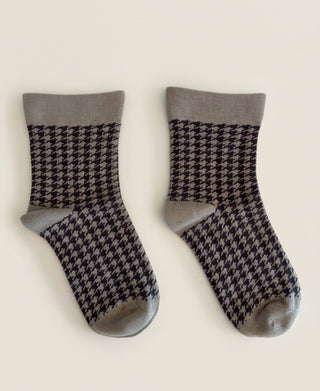 Women's Soft Houndstooth Crew Socks