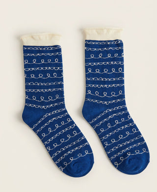 Women's Glimmer Loop Cotton Crew Socks