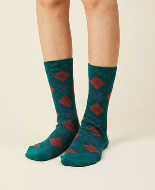 Women's Intarsia Cotton Socks Ava