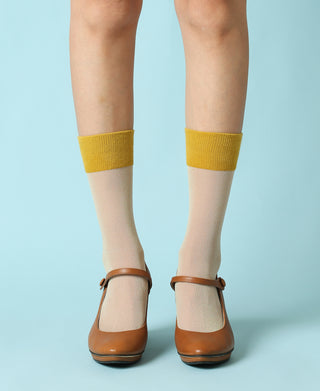 Women's Shimmering Scallop Shell Sock