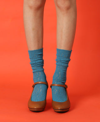 Women's Retro Turquoise Blue Sock
